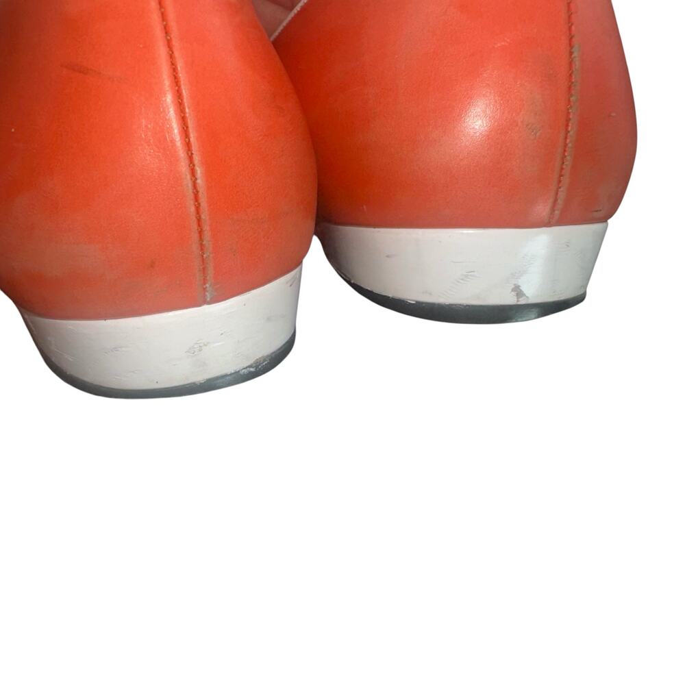 Salvatore Ferragamo Colorblock Leather Ballet Flats Orange Yellow Lilac 8 B - Picture 15 of 15